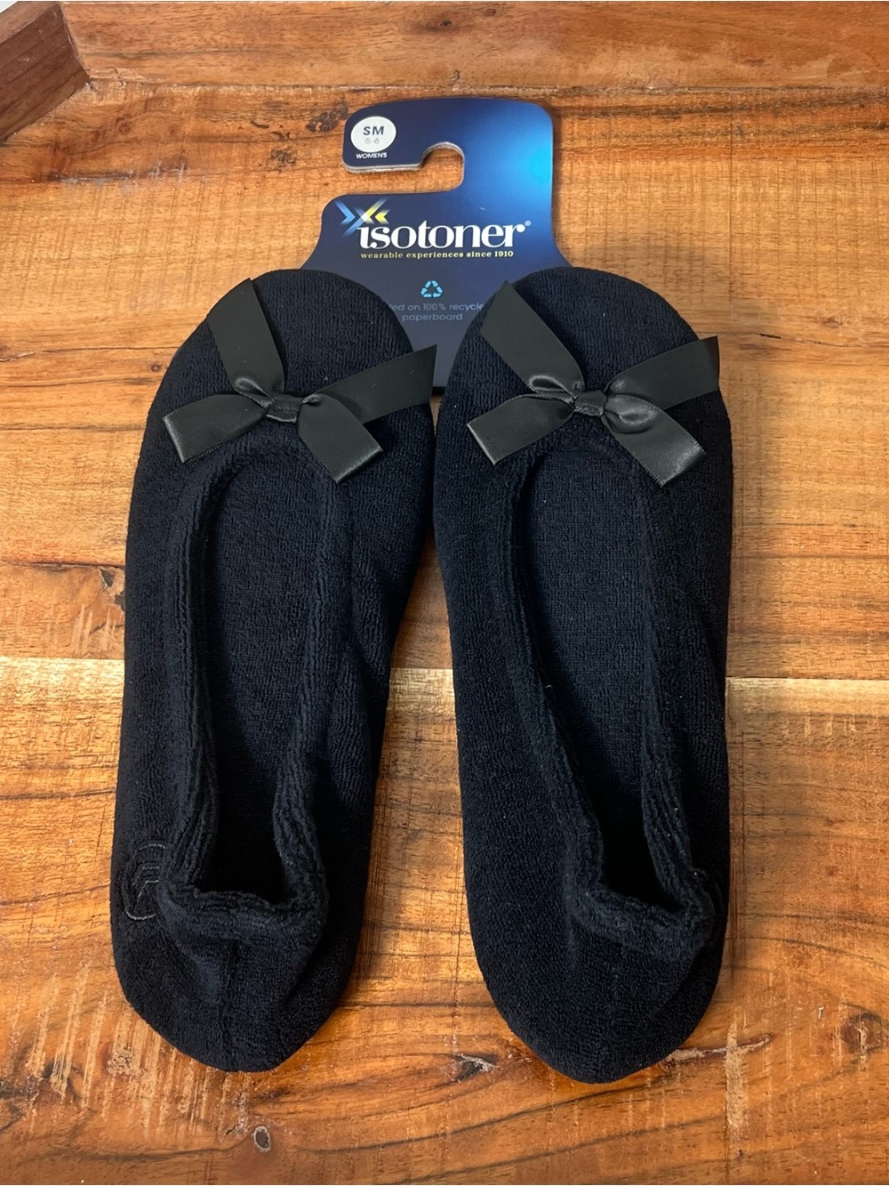 Womens Terry Isotoner Ballerina Slippers Small 5-6
